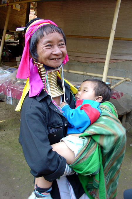 Karen woman and her child.