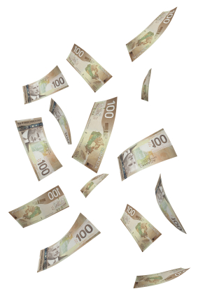 Canadian money falling